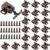 Bonuci 20 Pcs Cabinet Door Latch and Catch Hardware,Brown Antique Copper | Double Roller Catch Cabinet Latches with Spear Strike for Closet Doors Kitchen, RV Doors, Easy Install with Screws