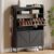 Xixini Shoe Storage Cabinet with 2 Flip Drawers, Entryway Shoe Rack, Black | Freestanding Narrow Shoe Storage, Hidden Slim Wood Shoe Organizer, Modern Farmhouse, Open Storage & Hooks for Closet, Hallway