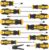 Amartisan 10-Piece Magnetic Screwdrivers Set, 5 Phillips and 5 Slotted Tips Professional Cushion Grip Screwdriver Set 2pcs Portable Multifunction Key Mini Screwdriver (Yellow)