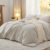 Bedsure King Comforter Set, Beige Soft Prewashed Bedding for All Seasons, 3 Pieces GentleSoft™ Bed Set, 1 Lightweight Comforter (104″x90″) and 2 Pillowcases (20″x36″)