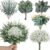 Mixed Eucalyptus Leaves Stems Bulk Artificial Silver Dollar Leaves Picks Dried Eucalyptus Bundle Faux Spray for Wedding Vase Bouquet Decor (120, Green/White)