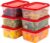 IRIS USA 12 PC Food Containers with Lids, Microwave/Dishwasher Safe | Freezer Safe, BPA Free, Stackable, Reusable, Meal Prep, Leftovers Food Storage