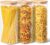ComSaf Pasta Containers Storage 2.2 Qt, Set of 3 Tall Glass Spaghetti Jar | Rectangle Kitchen Canisters, 11.3-Inch Tall Jars,Pantry Organizers, Dry Food Storage Containers, Flour, Cereal,Oat, BPA Free