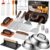 ROMANTICIST 29PCS Griddle Accessories Set – Flat Top Teppanyaki Spatula Set with Scraper, Basting Cover for Camp Chef- Home Cooking Griddle and Outdoor BBQ Gifts for Father’s Day