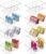 Vtopmart 8 Pack Food Storage Organizer Bins, Clear Plastic, 4 Compartments | For Pantry, Kitchen, Fridge and Cabinet Organization, Organize Food Packets, Snacks, Pouches and Spice Packets