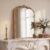 PERFNIQUE Vintage Mirror, 30″ X 19″ Gold Arched Antique Baroque Mirror | Ornate Traditional Wall Decor, Anthro Look Alike Decor for Bathroom Living Room Fireplace Entryway Mantle Hallway