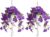 2 Sets Artificial Hanging Fake Flowers for Outdoors with Basket | Realistic faux petunias plants for patio, porch, balcony, garden, or yard, UV Resistant & fade-resistant, Purple