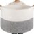 OIAHOMY 90L XXXLarge Blanket Basket for Living Room, 21.7″ x 13.8″ Woven Cotton Rope Laundry Basket for Organizing Pillows, Decorative Stuffed Animal Toy Storage for Nursery, White and Light Grey