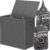 Simple Houseware Double Laundry Hamper with Lid & Removable Bags, Dark Gray | Heavy Duty 600D Polyester, Water-Resistant Surface