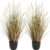 KOL 3ft 2-Pack Artificial Cattail Reed Grass, 35in Indoor Fake Onion Grass | Home Office Wedding Decorative Artificial Plants in Pot Faux Floor Plant Greenery, Outdoor Décor, Pink
