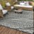 MontVoo Outdoor Rug Carpet Waterproof 5×8 Outdoor Patio Rug Mat Reverisble Plastic Straw Outdoor Rug for RV Camping Picnic Beach Balcony Boho Grey