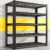 REIBII 72″ H Garage Shelving 3200 LBS Heavy Duty Adjustable Storage Shelves | Ventilation Mesh Panel, 36″ W x 16″ D x 72″ H, 5 Tier Metal Shelving for Basement, Kitchen, Pantry, Warehouse, Office, School